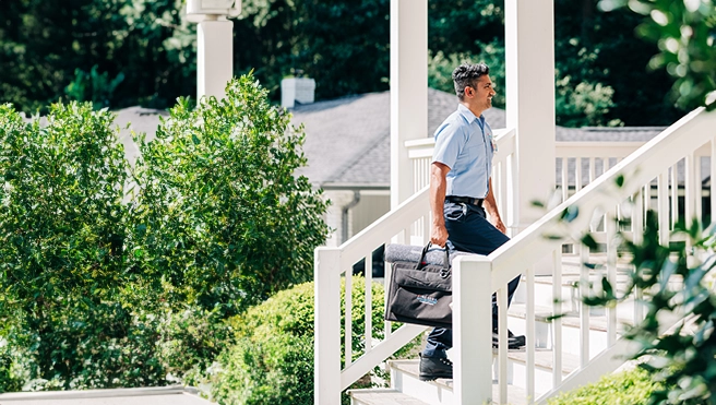 ASV technician arriving for repairs.