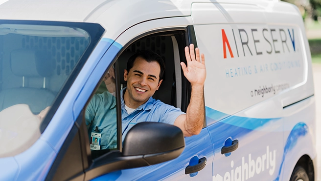 ASV technician arriving at the location.