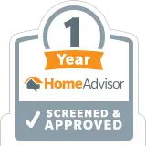 Home Advisor 1 Year Screen and Approved badge.