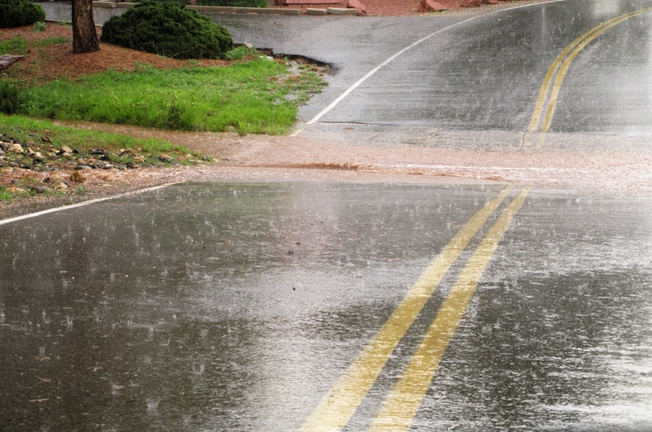 Flooded road caused by heavy rain and hail | Aire Serv of North Central Arizona