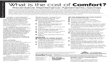 HVAC Cost of Comfort.