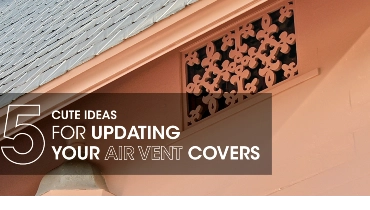 Decorative air vent cover with text: 