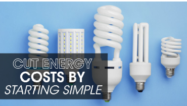 Light bulbs with text: 