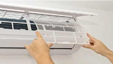 changing HVAC filter.