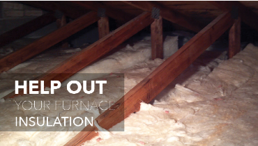 Attic insulation with text: 