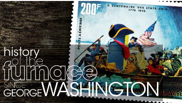 History of the Furnace since George Washington - postage stamp