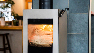 Modern wood burning stove