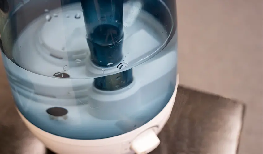 Humidifier filled with water