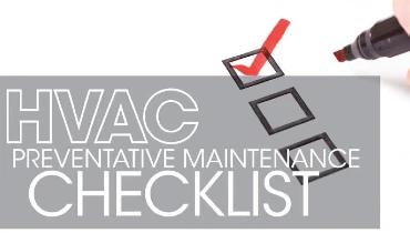HVAC Preventative Maintenance Checklist with Red Marker.