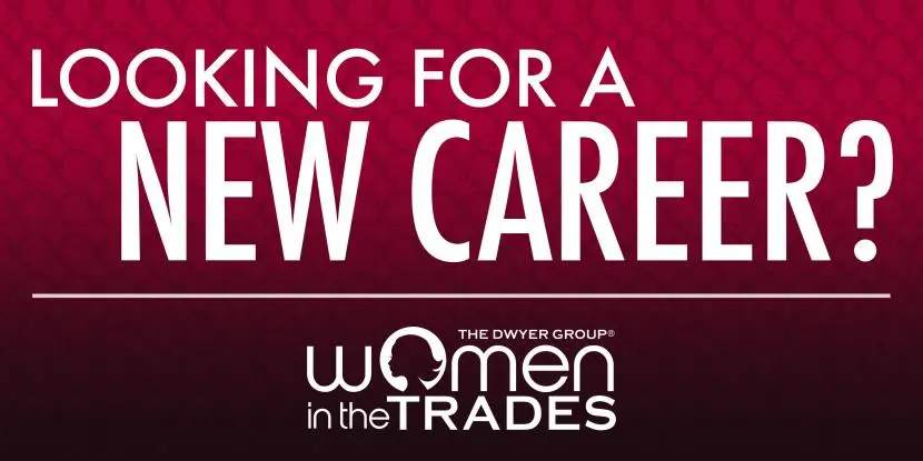 Women in the Trades banner with text: 