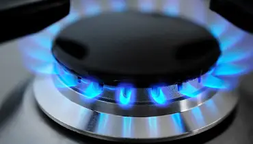 Gas burner on stove