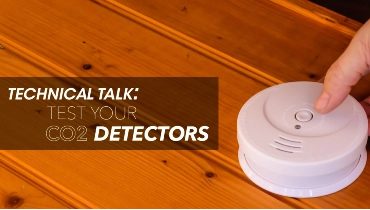 CO2 detector with text: 