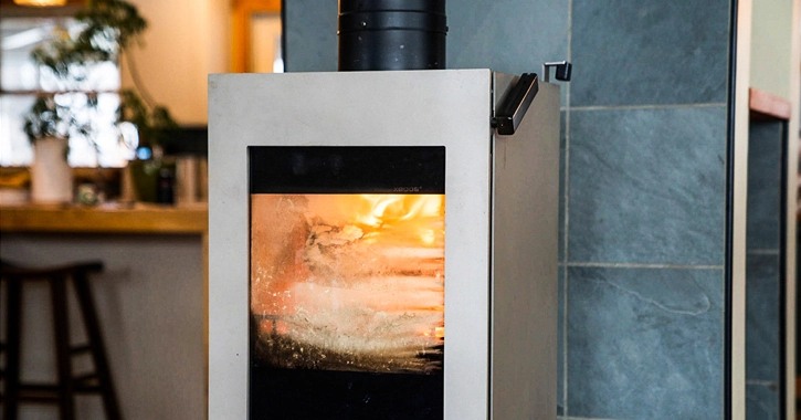 Modern wood burning stove