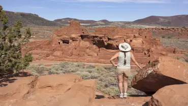 Trail overlooking Wupatki Pueblo ruins | Aire Serv of North Central Arizona.