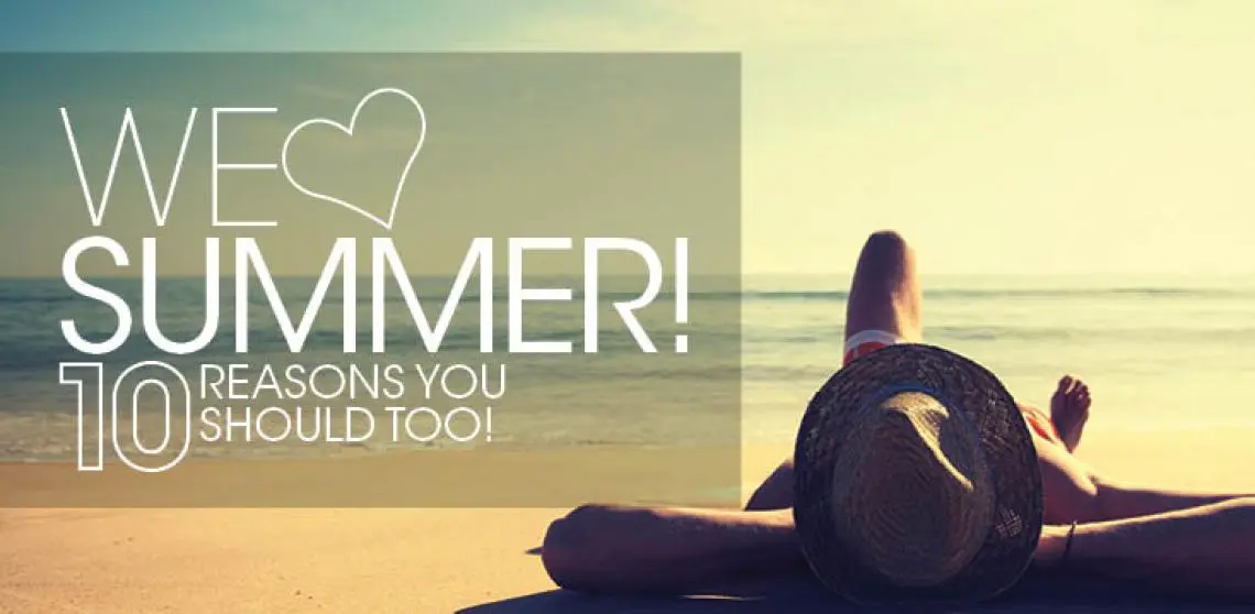 we love summer - woman laying on a beach